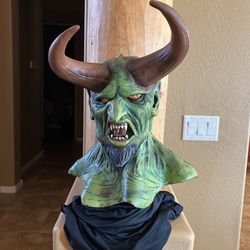 Horned Green Demon Mask - Reduced!
