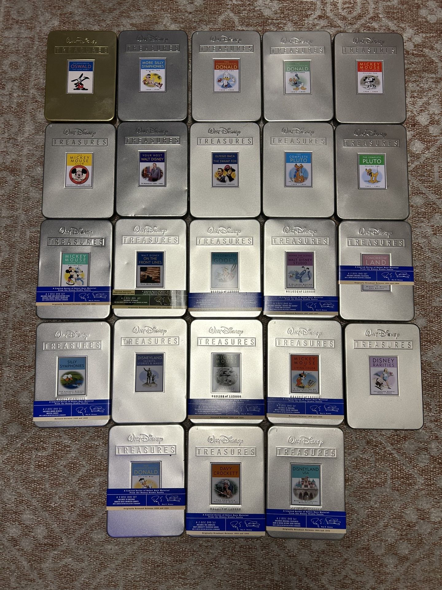 23 Walt Disney Treasures Collector DVD Sets!!