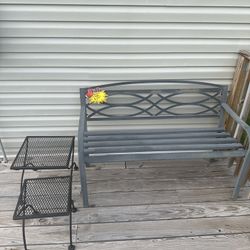 Bench And 2 End Tables 