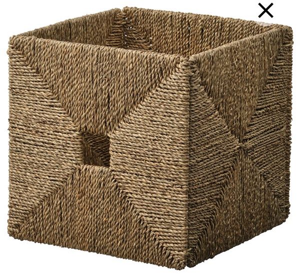 IKEA KNIPSA Natural Seagrass Basket Cube Square Storage Bin for Sale in Lakewood, CA OfferUp
