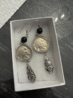 Buffalo/Indian Head nickels earrings