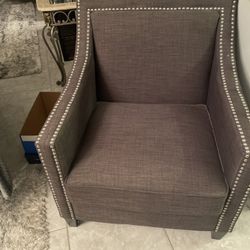 Grey Accent Chair 