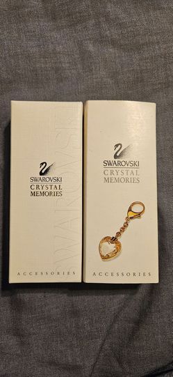 Swarovski heart key chain