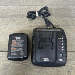 Genuine OEM 18V Black and Decker Charger and Battery BDLC18 (contact info removed)5 LB018-OPE