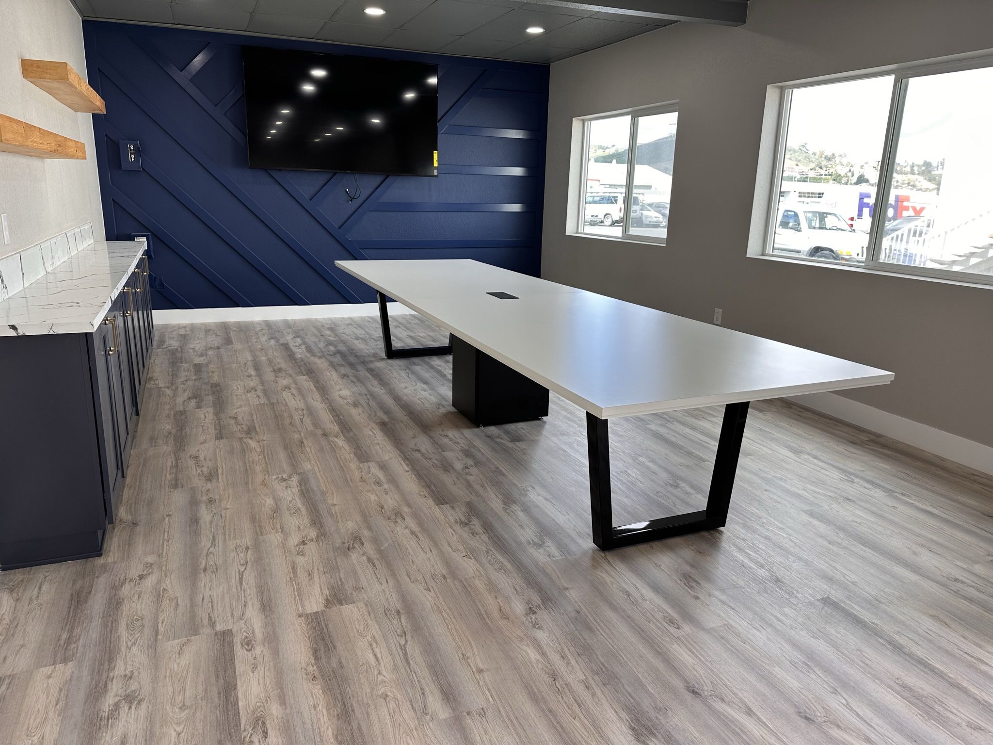 CB New Custom Office Conference Tables, Meeting Table, Office Furniture, With Metal Base