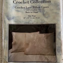 Crochet King Pillowcases -2 $15