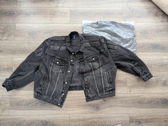 Yzy Gap Balenciaga Padded Denim Jacket (Blk/Grey)