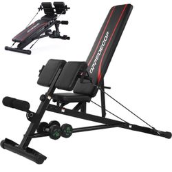 Brand New Weight Bench Set with Preacher Curl Hyper Back Extension, All-in-One Sit Up Bench, Roman Chair, Professional Bench Press for Full Body Exerc