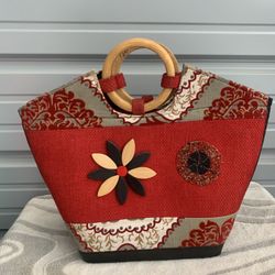 Beautiful African Red Handbag
