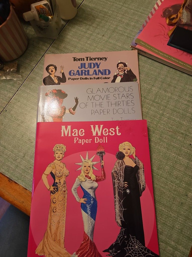 3 Large Books Of Paper Dolls