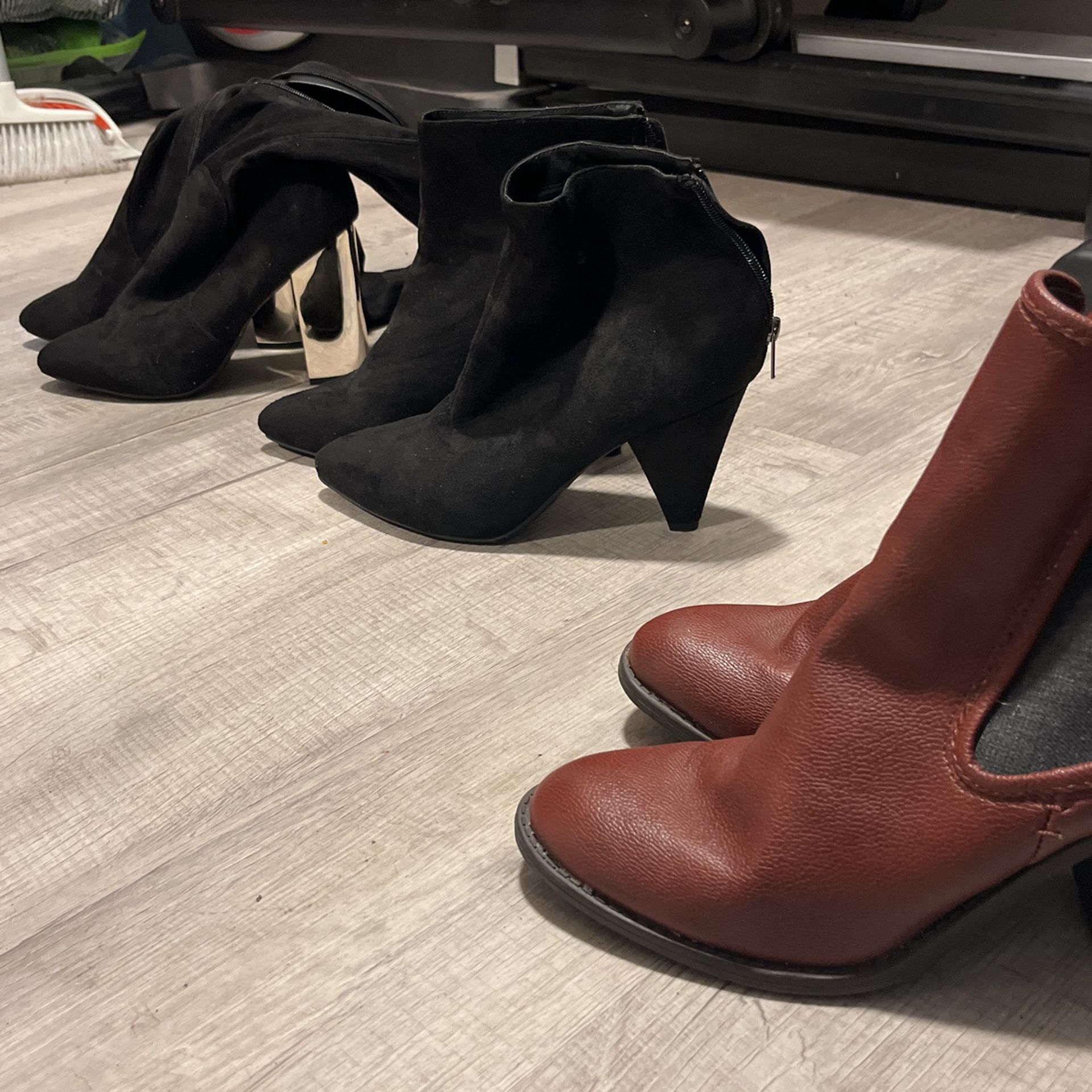 Size 10 Boots- Thigh High Boots And Booties