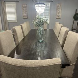 10 Person Large Dinning Room Set