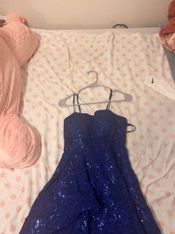 Blue sparkly mini dress