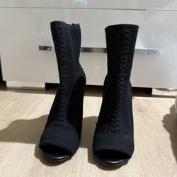 High Heel Boots (US 6) Black 