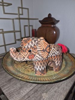 Handcrafted Fabric Elephant Figurine
