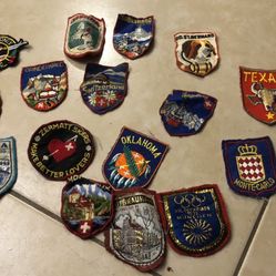 17 patches  Came of from a jacket  $100 for all 