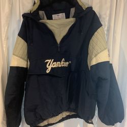 Rare Vintage 1990’s Starter New York Yankees Puffy Parka Jacket  XL