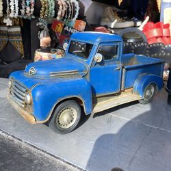 DODGERS BLUE Classic Vtg 1950’s TRUCK HAND PAINTED Metal Rustic 13” In L x 6” W