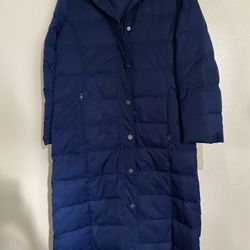 Lands’end A Beautiful, Very Warm Long Jacket For Urn Size XS