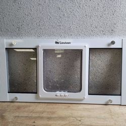 LINVIVON Pet Door For Windows, 31.5"x13"x1" | Open Box 