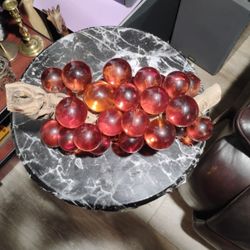 Vintage Lucite Grape Cluster Coffee Table Art