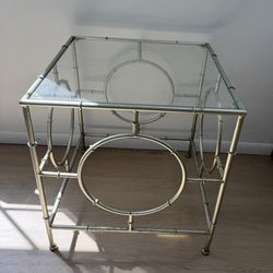 Small Glass Square Side Table