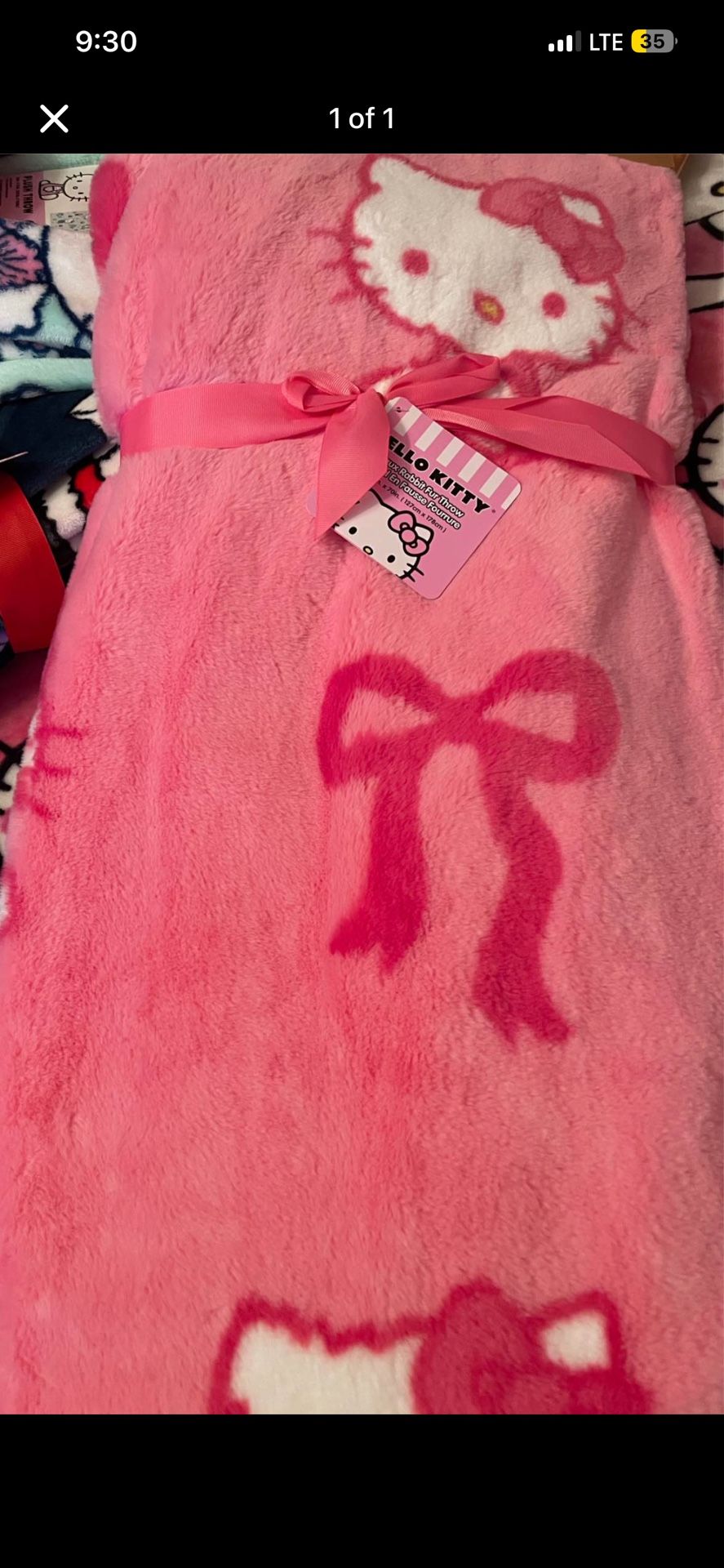 Hello Kitty OG bow Blanket