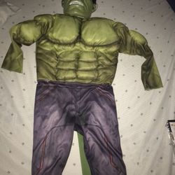Hulk Costume Medium (Boy) has a small crack on the mask