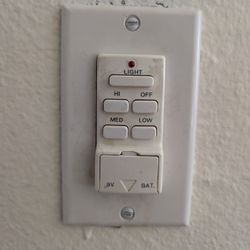 Wall-Mounted Ceiling Fan and Light Remote Control