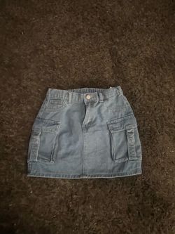 Blue cargo skirt