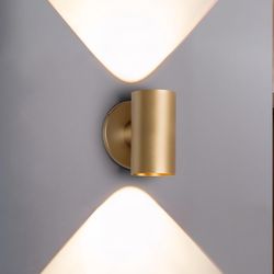 Tubicen Up Down Wall Sconce Indoor Dimmable Home Theater Wall Sconces 7W Gold