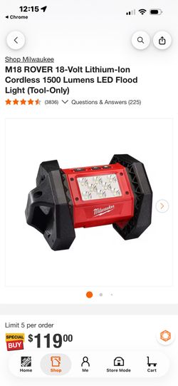 Milwaukee M18 ROVER LED Flood Light Tool-Only