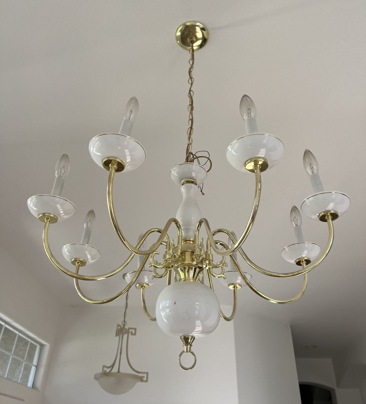 Gold And Creme Chandelier 