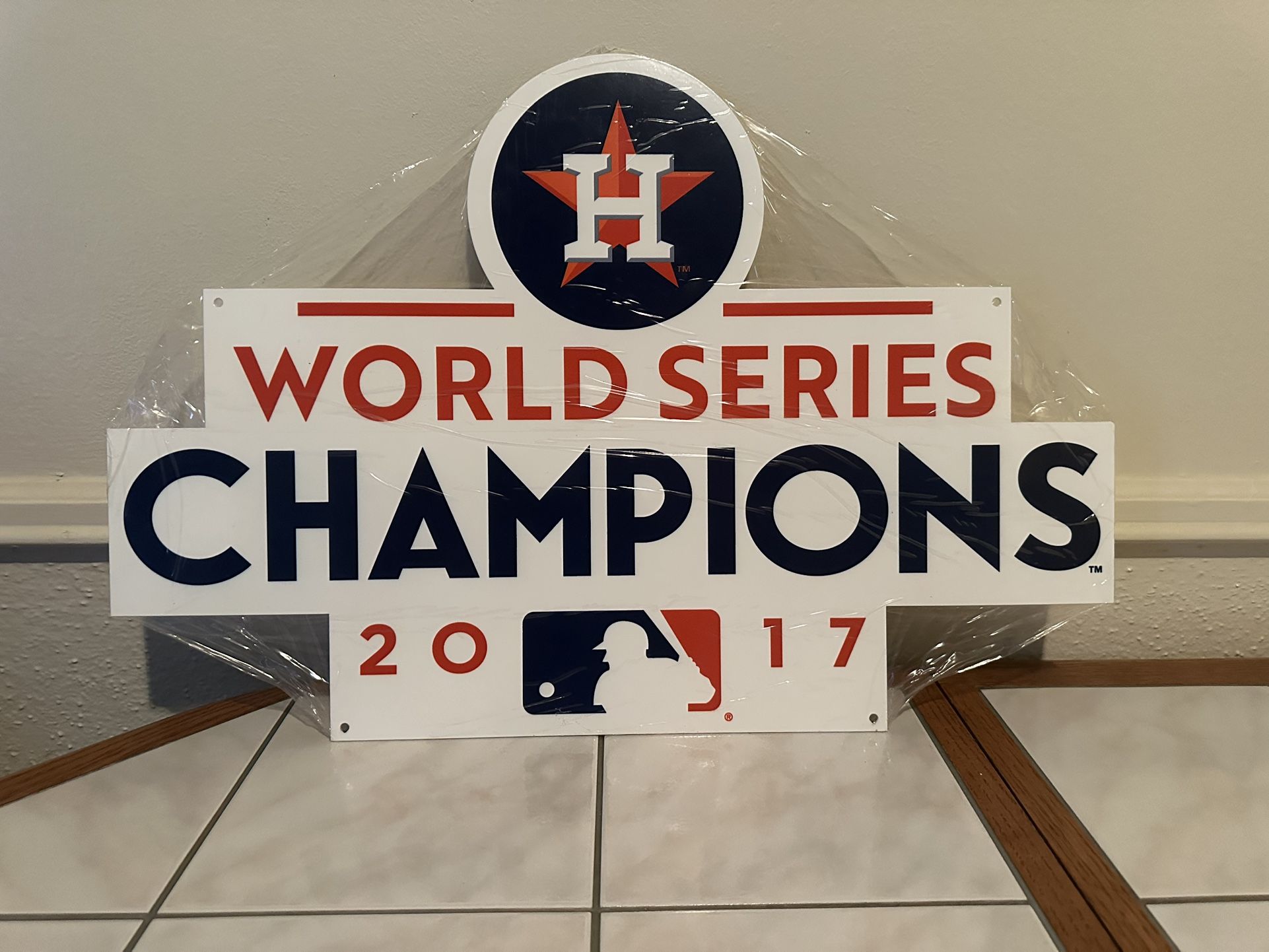 Houston Astros 2017 World Series Champions 16X24 Steel Sign Officially MLB Licensed New