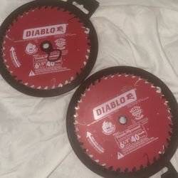 2x Diablo 6-1/2 inch 40-tooth finishing saw blade