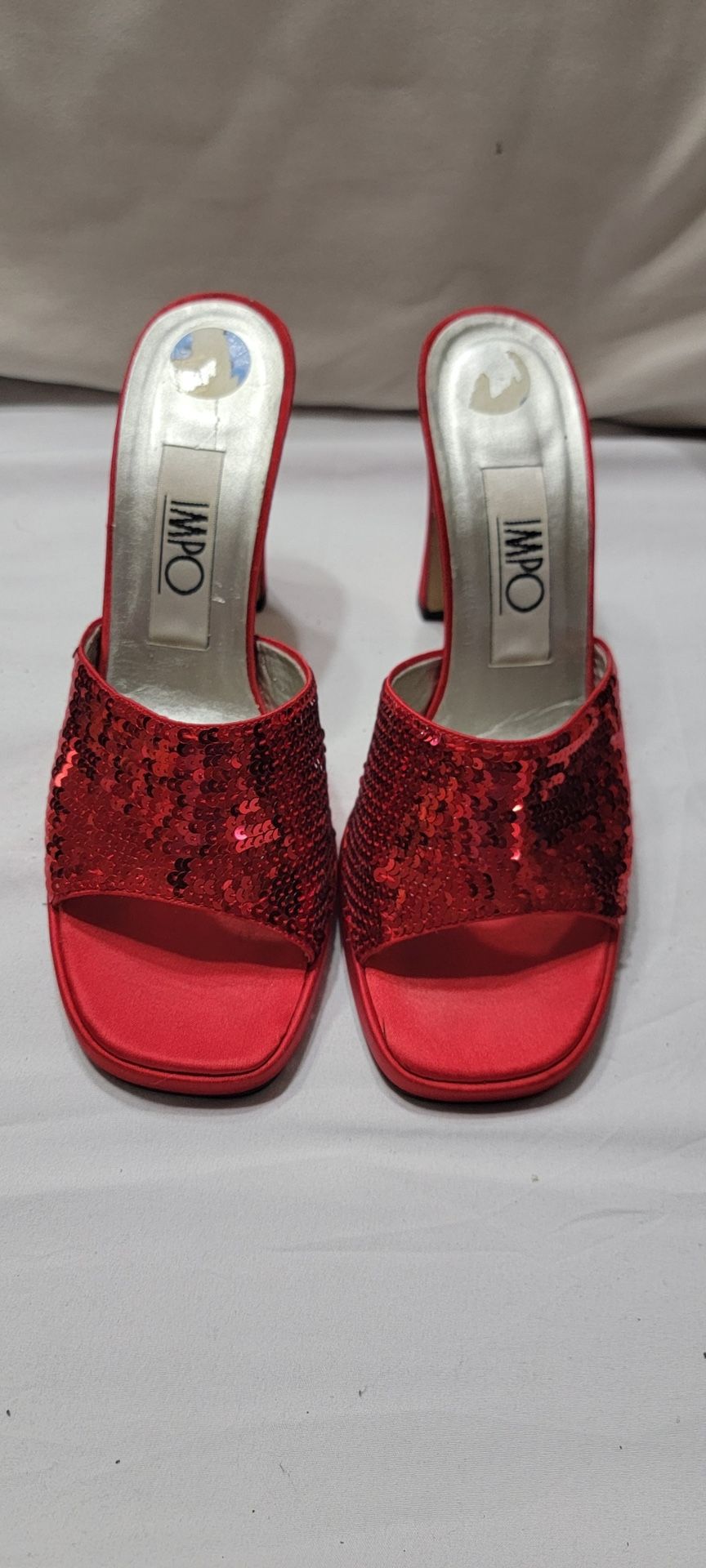 Womens Red Squined Sandals size 7.5 