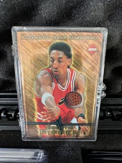 Scottie Pippen Game Used Ball Card