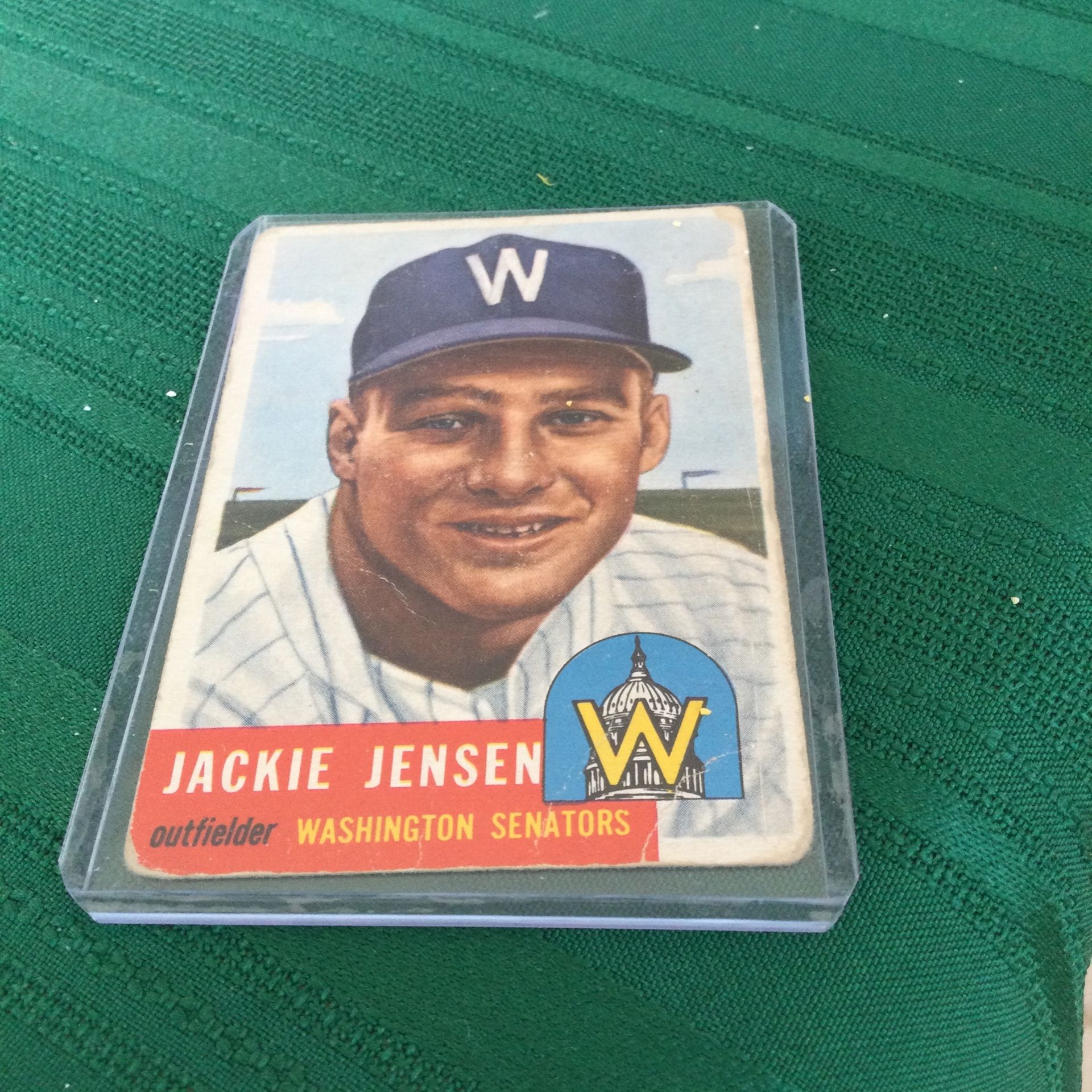 JACKIE JENSEN CARD NUMBER 265.