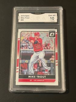 Angels Mike Trout graded 10 baseball card