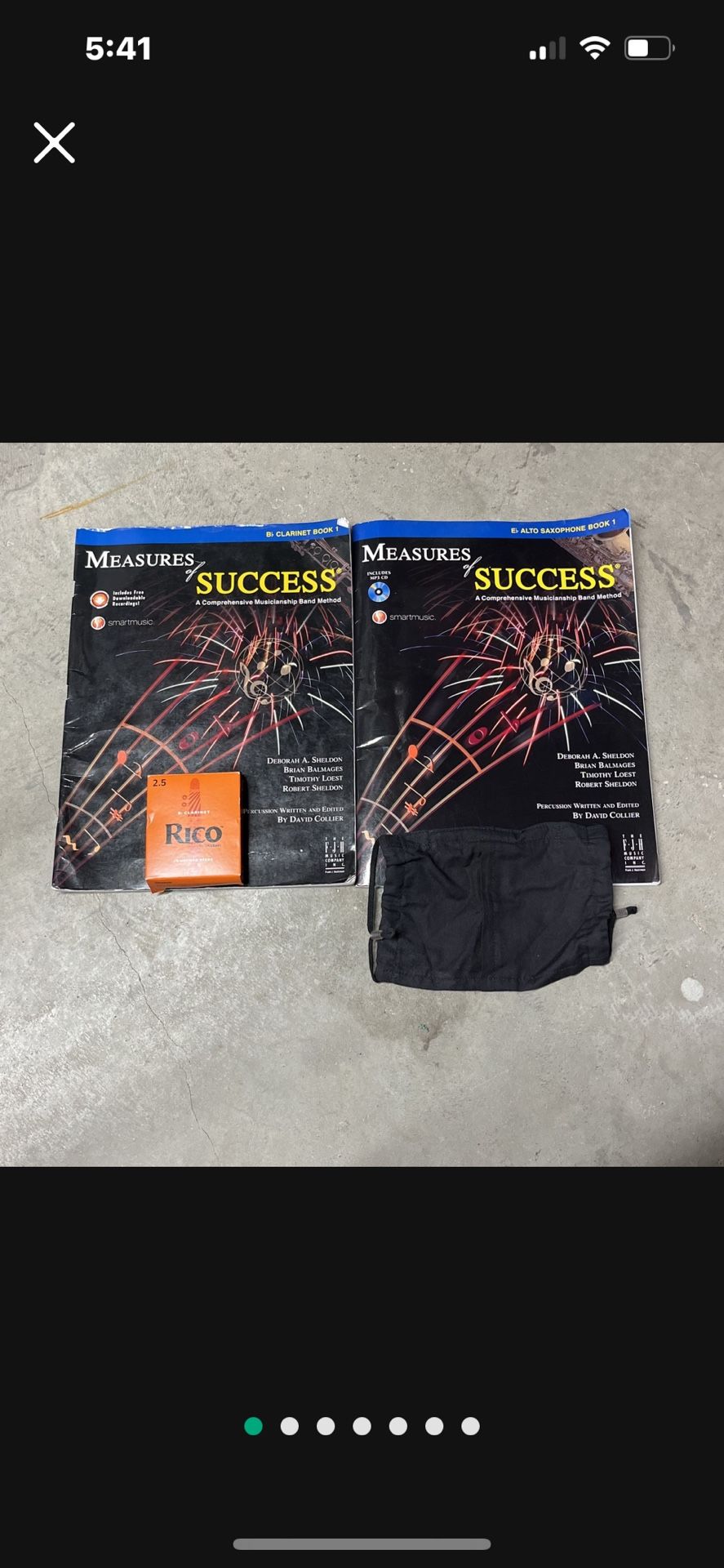 Music Books Clarinet Saxophone 6 Reeds  And Face Mask