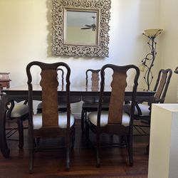 Dining Room Set - Table, 2 Armchairs And 4 Chairs