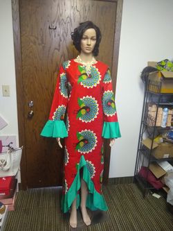 African wax print dress