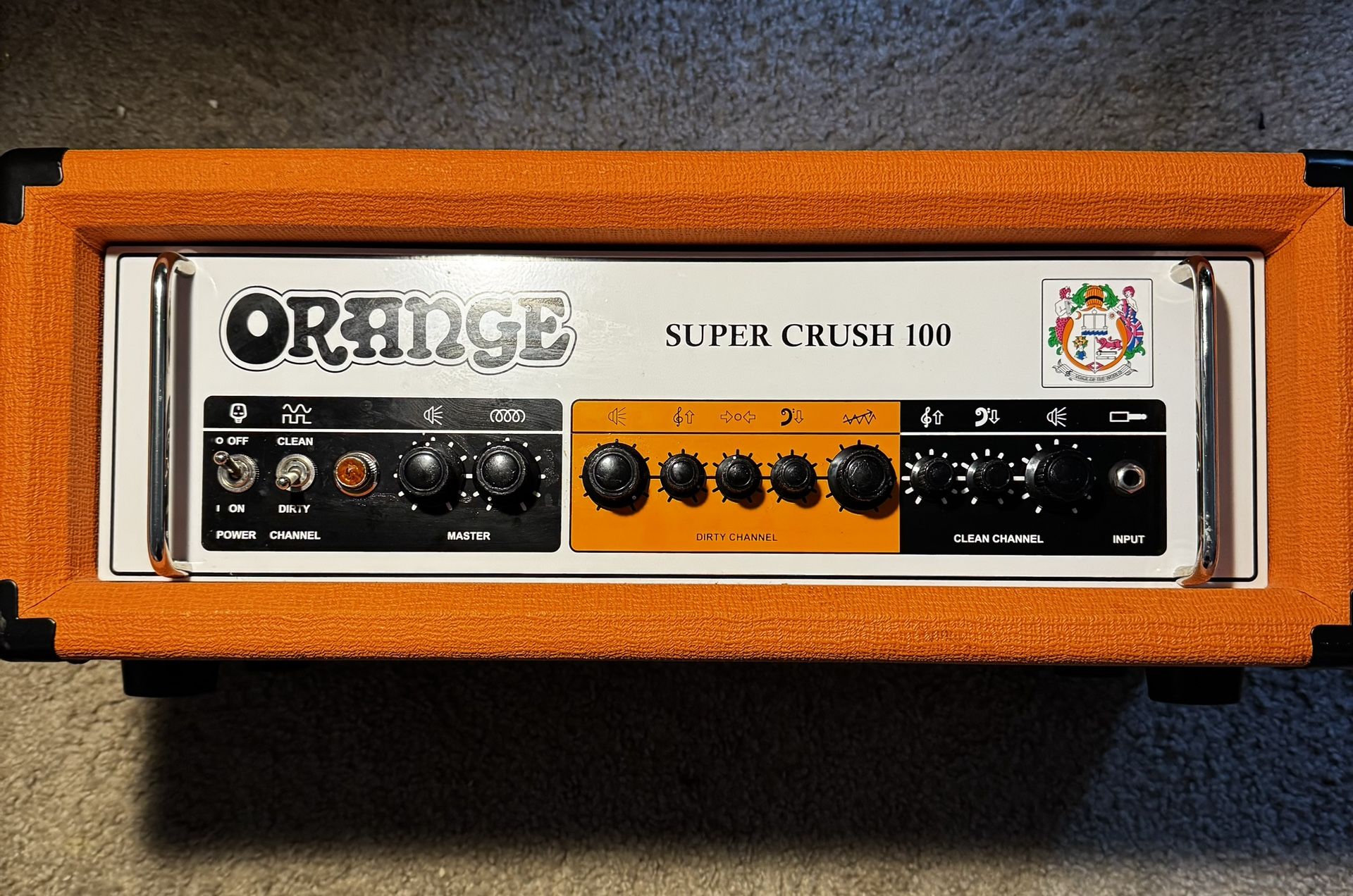 Orange 100-Watt Amp Head (solid state) - Cable Included