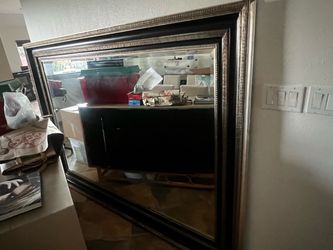 Massive Bassett Mirror Co. Beaded Floor Leaner Mirror - 6.5ft+