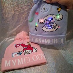 New My Melody & Cinnamoroll Light Up Beanies - $12 Each