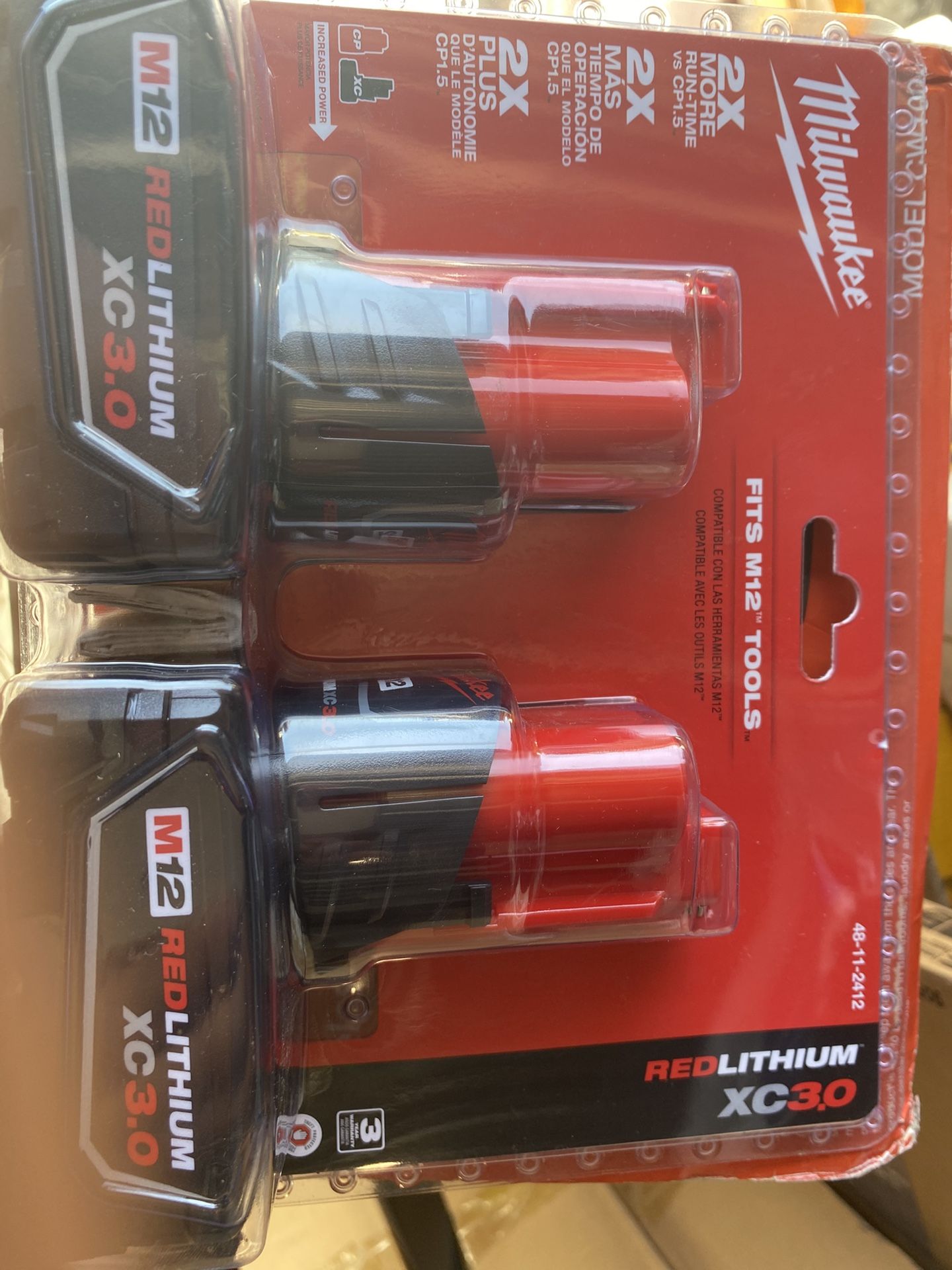 Milwaukee Red Lithe Xc3.0 M12 Battery