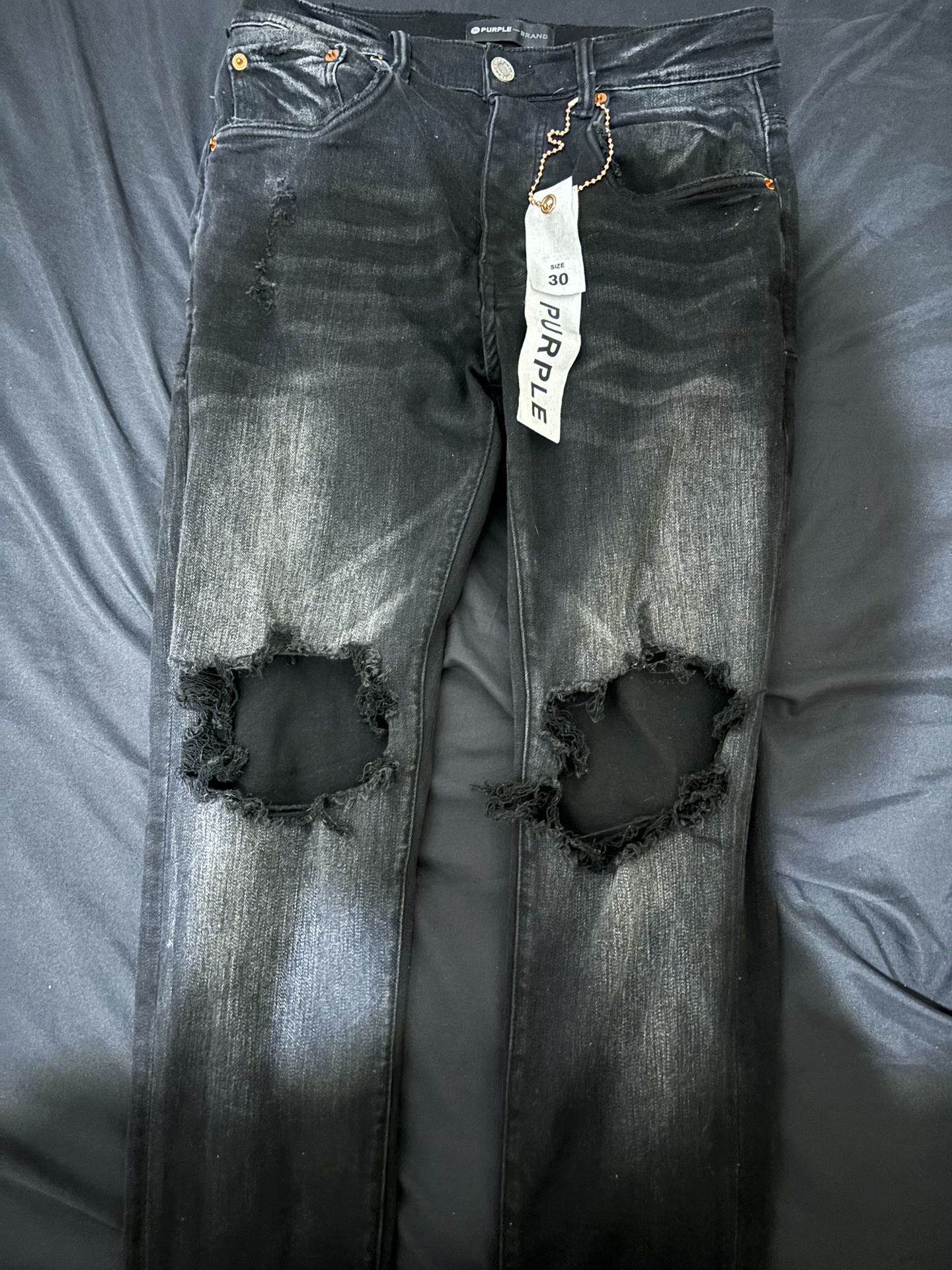 Purple Brand Jeans “Blowout Knee”  Black