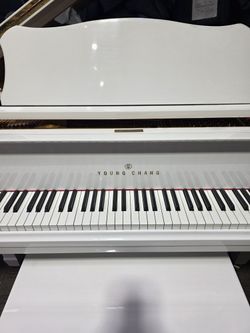 Young Chang White Baby Grand