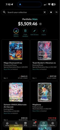 Pokemon collection want 4.7 worth 5.4