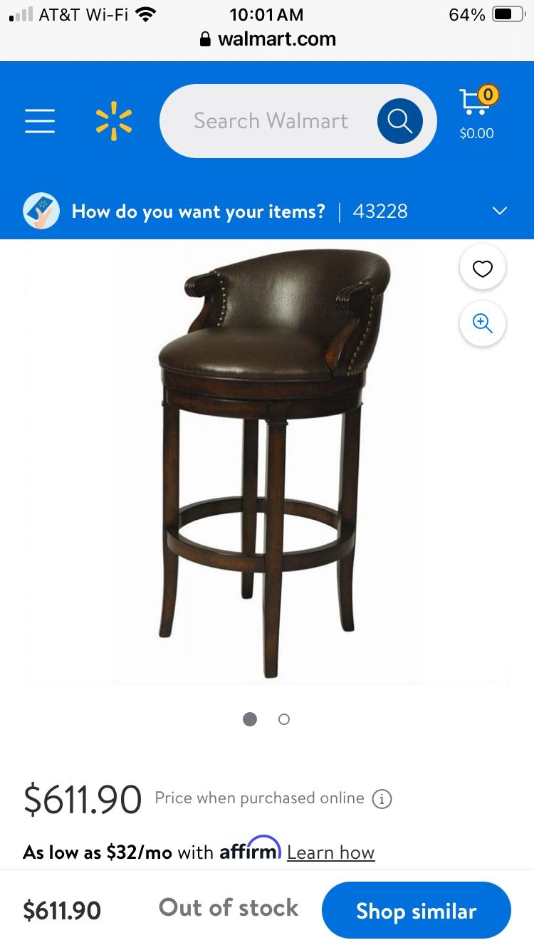 2 Pastel Princetown 30" Bar Stools in Cherry